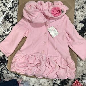 Pink Ruffled Kids Coat